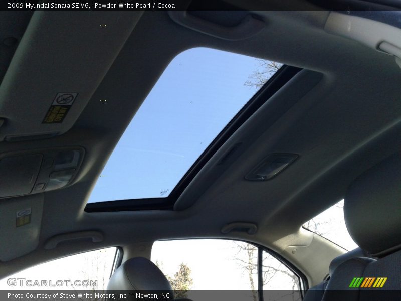 Powder White Pearl / Cocoa 2009 Hyundai Sonata SE V6