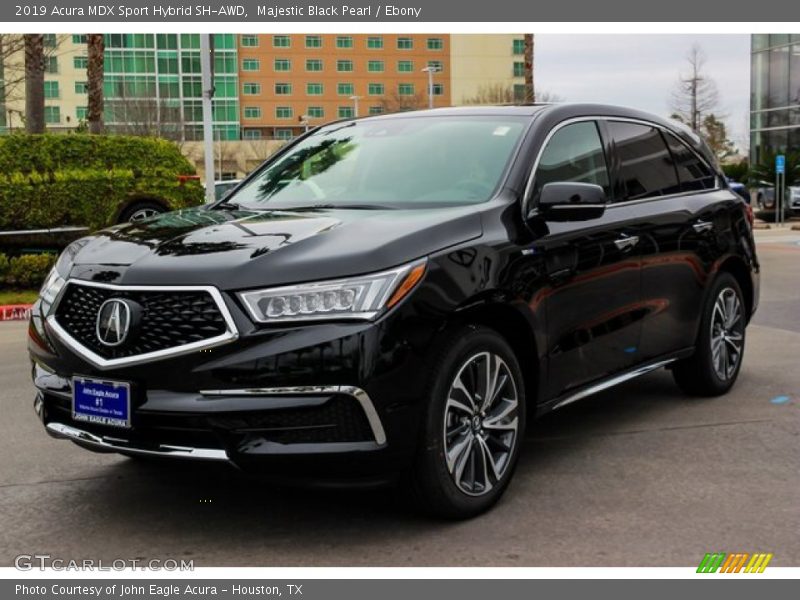 Majestic Black Pearl / Ebony 2019 Acura MDX Sport Hybrid SH-AWD