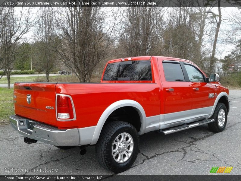 Flame Red / Canyon Brown/Light Frost Beige 2015 Ram 2500 Laramie Crew Cab 4x4