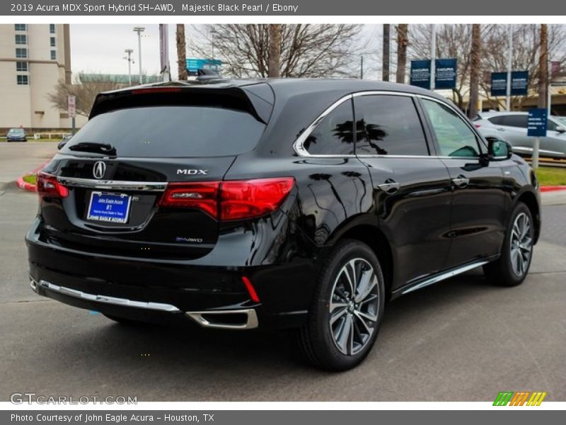 Majestic Black Pearl / Ebony 2019 Acura MDX Sport Hybrid SH-AWD