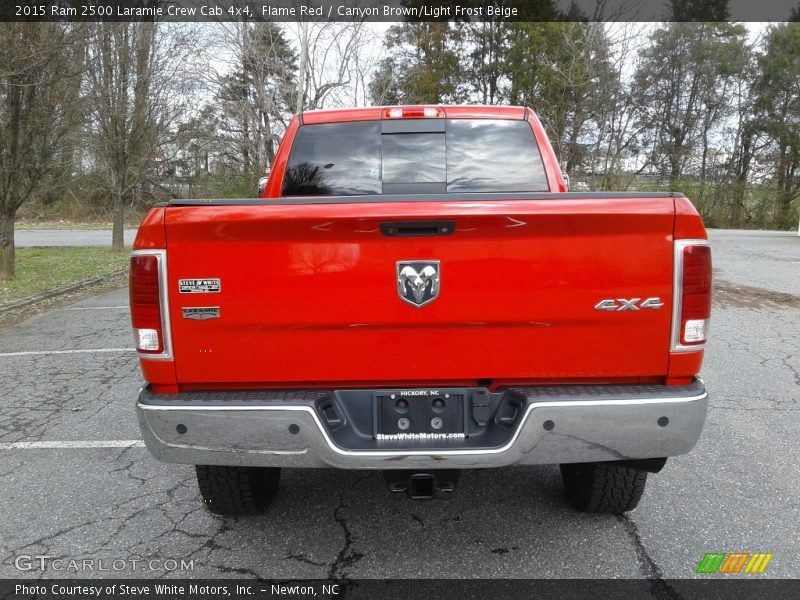 Flame Red / Canyon Brown/Light Frost Beige 2015 Ram 2500 Laramie Crew Cab 4x4