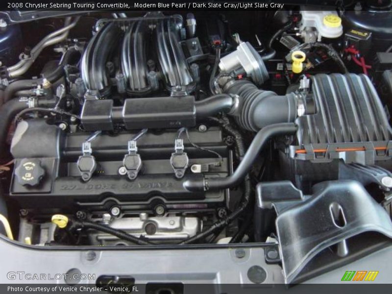 Modern Blue Pearl / Dark Slate Gray/Light Slate Gray 2008 Chrysler Sebring Touring Convertible