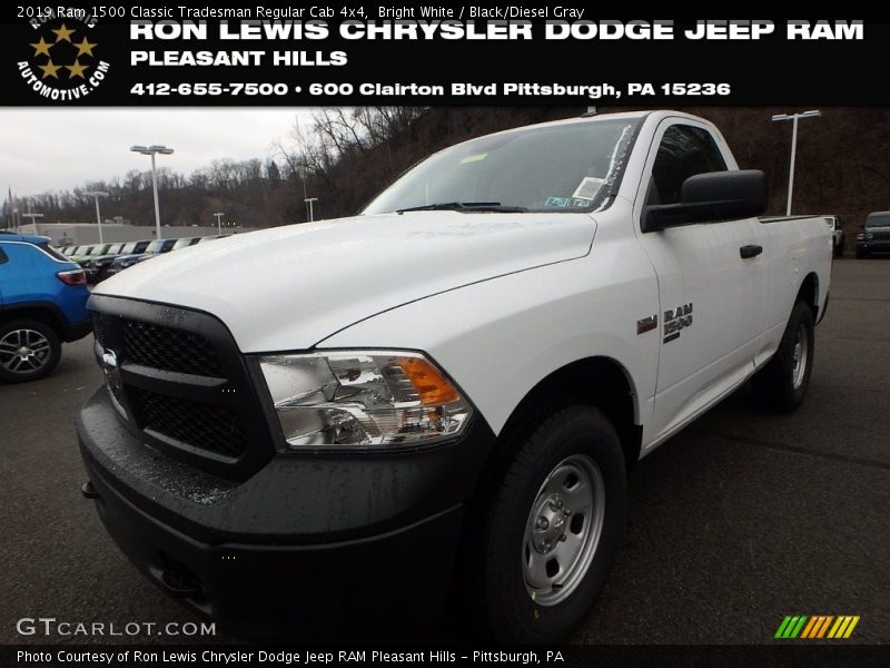 Bright White / Black/Diesel Gray 2019 Ram 1500 Classic Tradesman Regular Cab 4x4