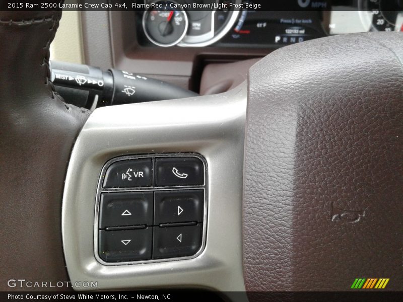 Flame Red / Canyon Brown/Light Frost Beige 2015 Ram 2500 Laramie Crew Cab 4x4