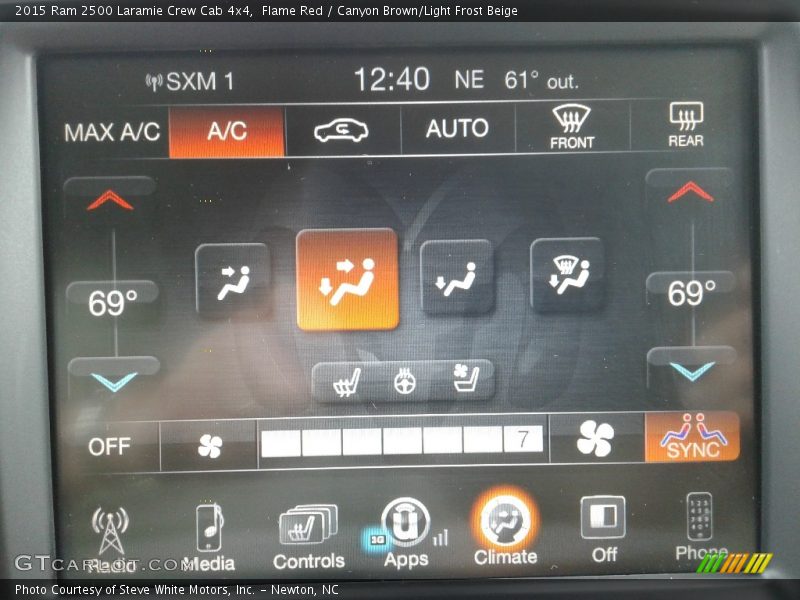 Flame Red / Canyon Brown/Light Frost Beige 2015 Ram 2500 Laramie Crew Cab 4x4
