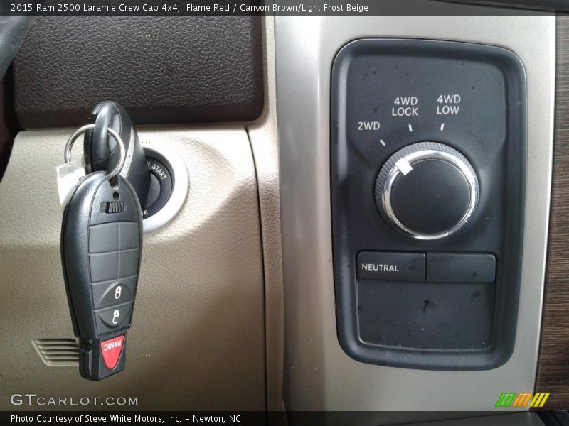 Flame Red / Canyon Brown/Light Frost Beige 2015 Ram 2500 Laramie Crew Cab 4x4