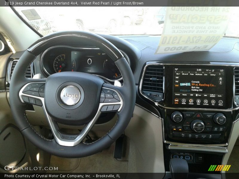 Velvet Red Pearl / Light Frost/Brown 2019 Jeep Grand Cherokee Overland 4x4