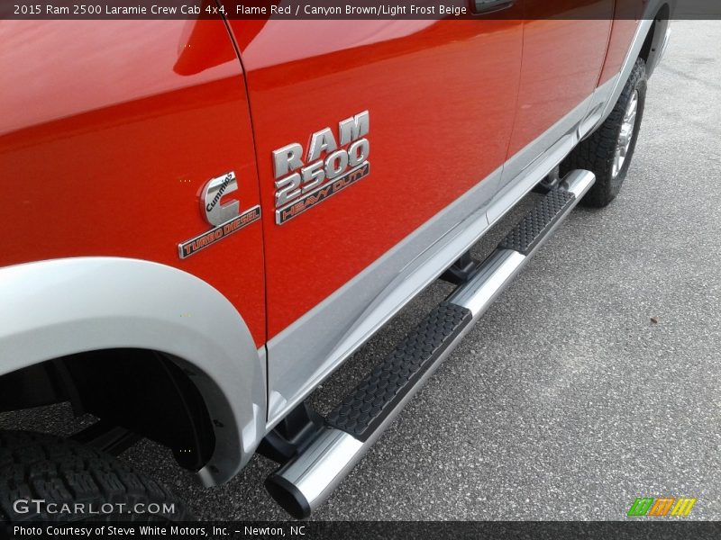 Flame Red / Canyon Brown/Light Frost Beige 2015 Ram 2500 Laramie Crew Cab 4x4