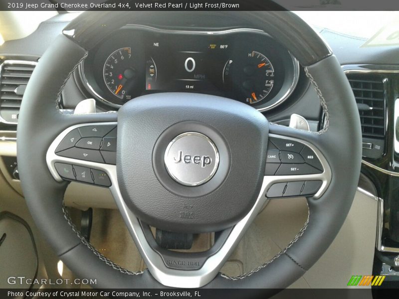 Velvet Red Pearl / Light Frost/Brown 2019 Jeep Grand Cherokee Overland 4x4