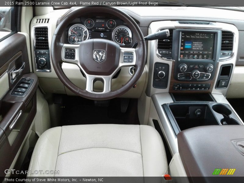 Flame Red / Canyon Brown/Light Frost Beige 2015 Ram 2500 Laramie Crew Cab 4x4