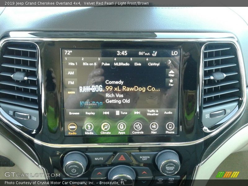 Velvet Red Pearl / Light Frost/Brown 2019 Jeep Grand Cherokee Overland 4x4