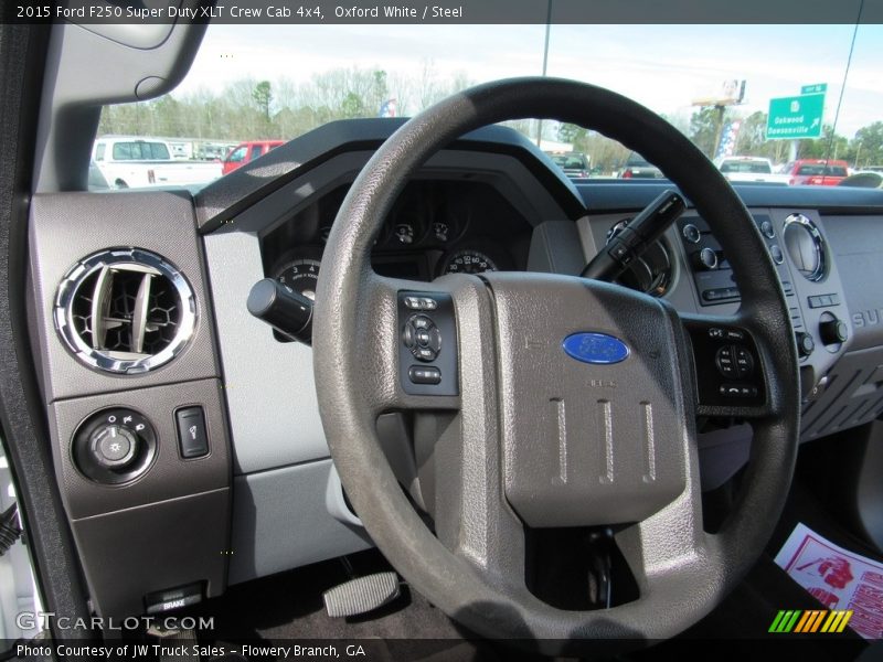 Oxford White / Steel 2015 Ford F250 Super Duty XLT Crew Cab 4x4
