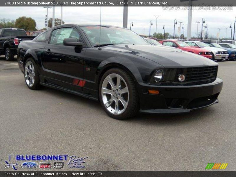 Black / RF Dark Charcoal/Red 2008 Ford Mustang Saleen S281 Red Flag Supercharged Coupe