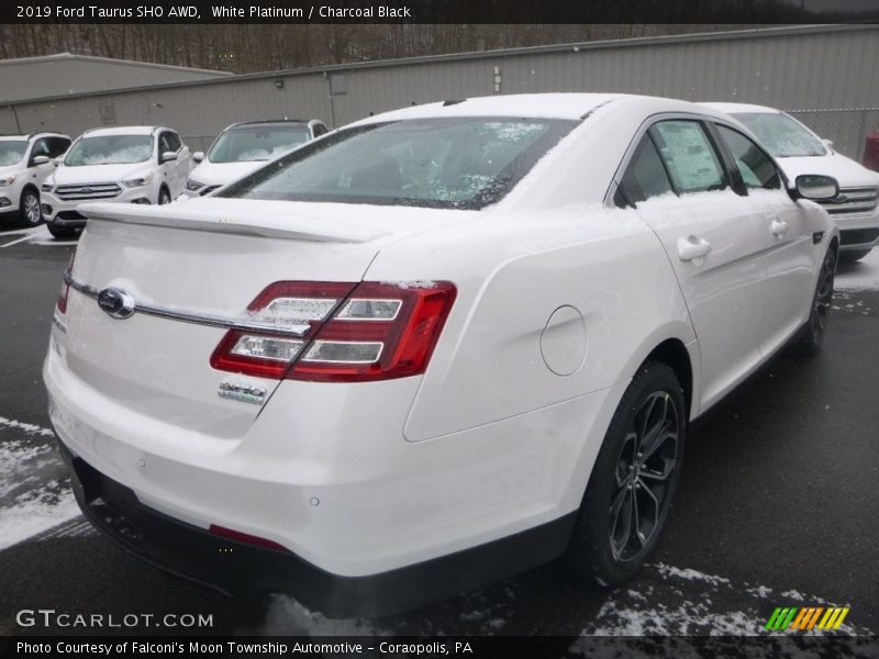 White Platinum / Charcoal Black 2019 Ford Taurus SHO AWD