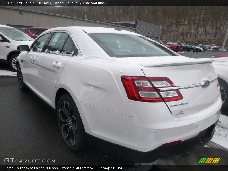 White Platinum / Charcoal Black 2019 Ford Taurus SHO AWD