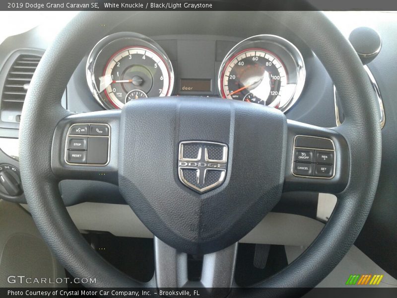White Knuckle / Black/Light Graystone 2019 Dodge Grand Caravan SE