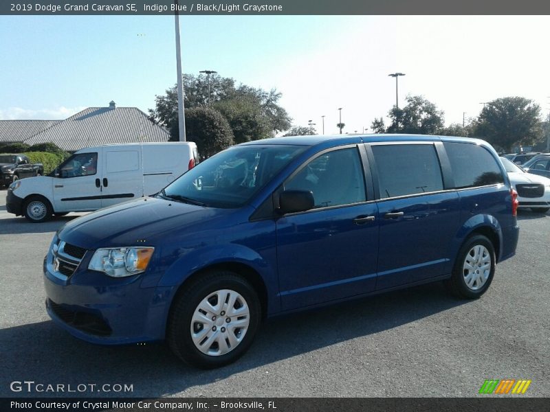 Indigo Blue / Black/Light Graystone 2019 Dodge Grand Caravan SE