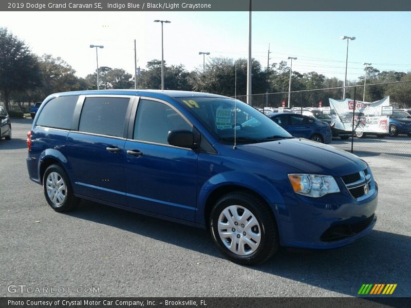 Indigo Blue / Black/Light Graystone 2019 Dodge Grand Caravan SE