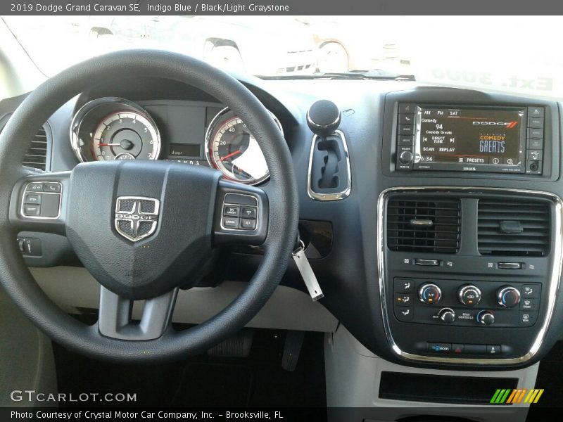 Indigo Blue / Black/Light Graystone 2019 Dodge Grand Caravan SE