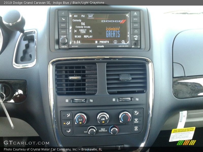 Indigo Blue / Black/Light Graystone 2019 Dodge Grand Caravan SE