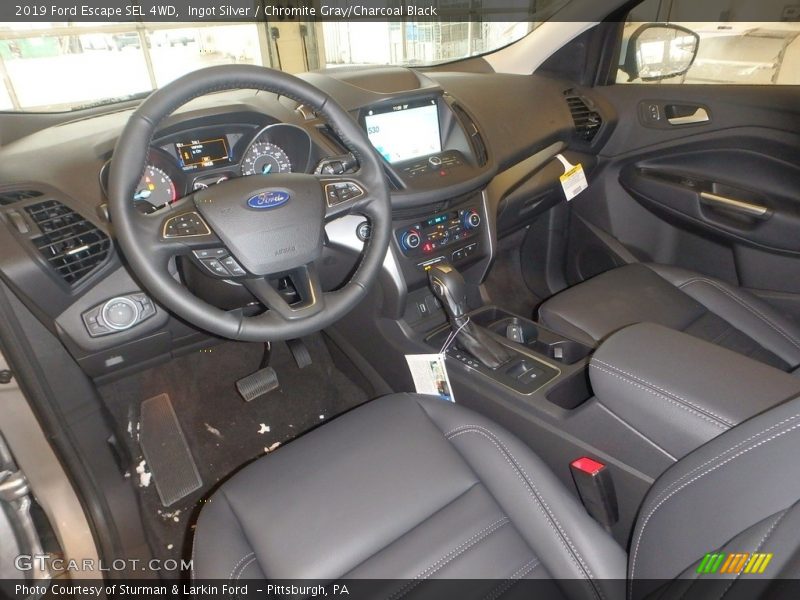 Ingot Silver / Chromite Gray/Charcoal Black 2019 Ford Escape SEL 4WD
