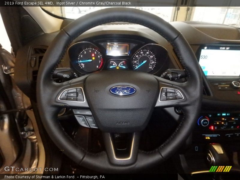 Ingot Silver / Chromite Gray/Charcoal Black 2019 Ford Escape SEL 4WD
