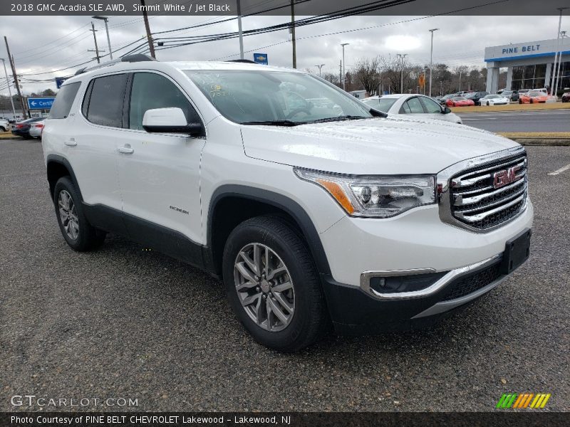 Simmit White / Jet Black 2018 GMC Acadia SLE AWD