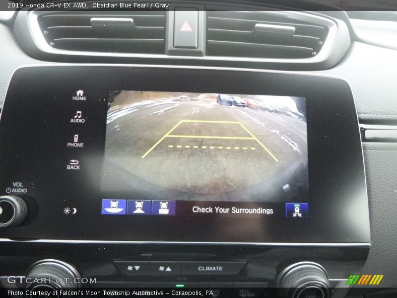 Obsidian Blue Pearl / Gray 2019 Honda CR-V EX AWD