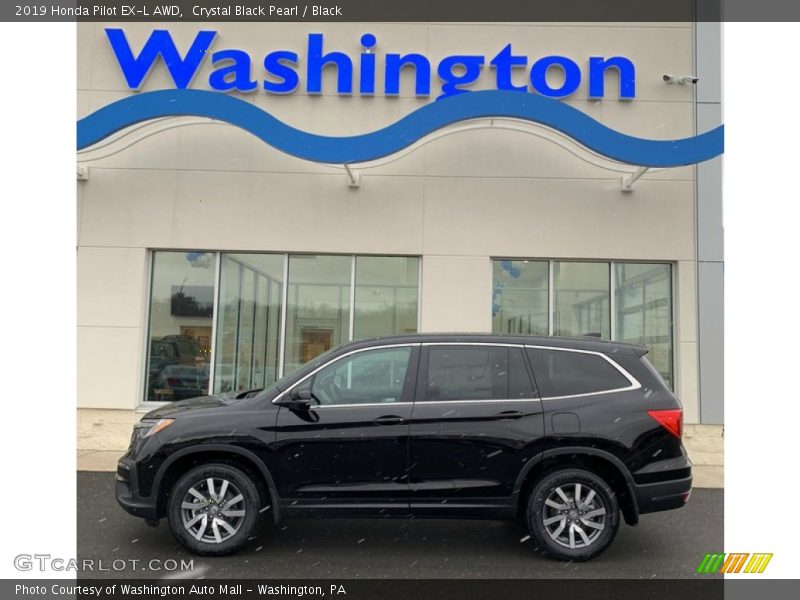 Crystal Black Pearl / Black 2019 Honda Pilot EX-L AWD