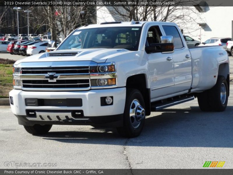 Summit White / High Country Saddle 2019 Chevrolet Silverado 3500HD High Country Crew Cab 4x4