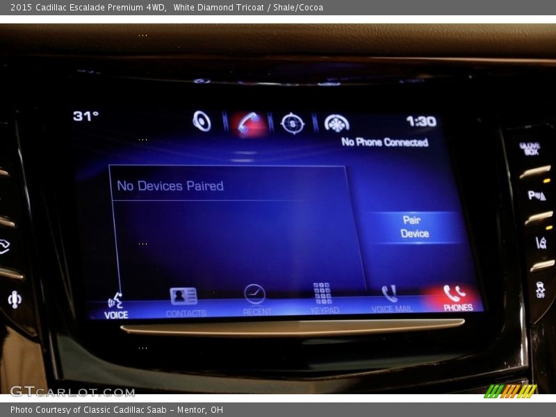 White Diamond Tricoat / Shale/Cocoa 2015 Cadillac Escalade Premium 4WD