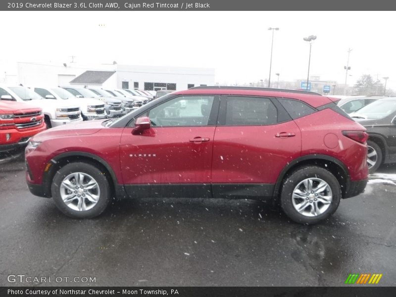Cajun Red Tintcoat / Jet Black 2019 Chevrolet Blazer 3.6L Cloth AWD