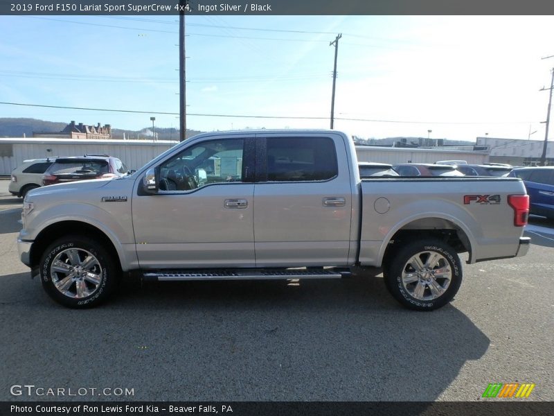 Ingot Silver / Black 2019 Ford F150 Lariat Sport SuperCrew 4x4