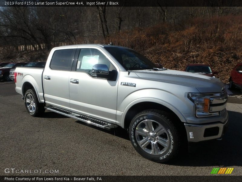 Ingot Silver / Black 2019 Ford F150 Lariat Sport SuperCrew 4x4