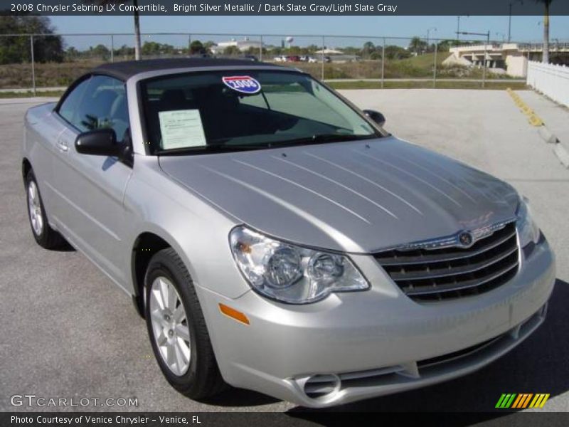 Bright Silver Metallic / Dark Slate Gray/Light Slate Gray 2008 Chrysler Sebring LX Convertible