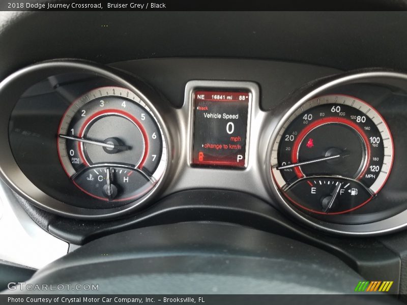 Bruiser Grey / Black 2018 Dodge Journey Crossroad