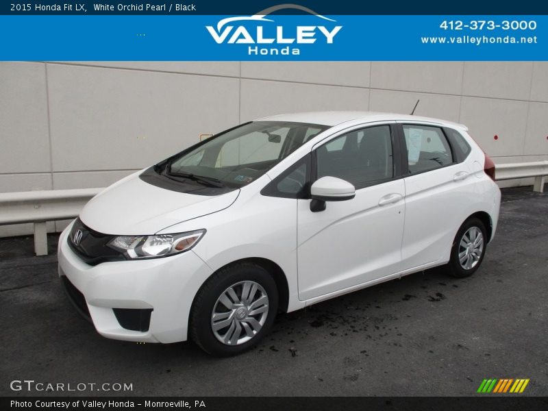 White Orchid Pearl / Black 2015 Honda Fit LX