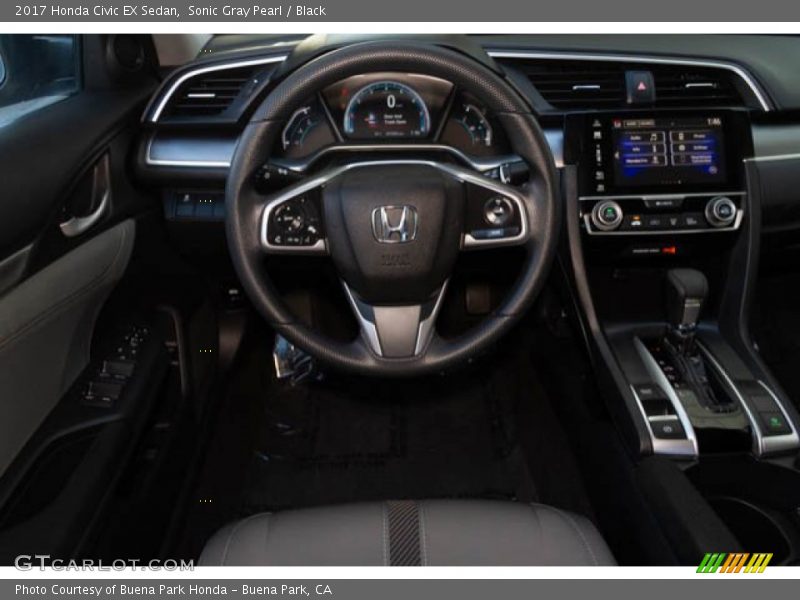 Sonic Gray Pearl / Black 2017 Honda Civic EX Sedan