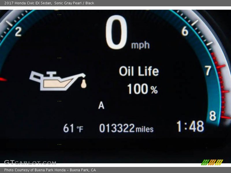 Sonic Gray Pearl / Black 2017 Honda Civic EX Sedan