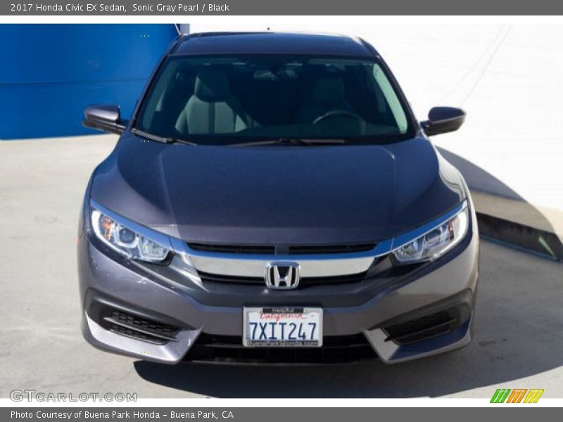 Sonic Gray Pearl / Black 2017 Honda Civic EX Sedan