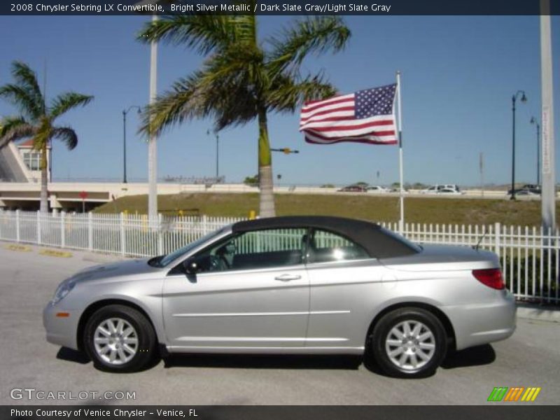 Bright Silver Metallic / Dark Slate Gray/Light Slate Gray 2008 Chrysler Sebring LX Convertible