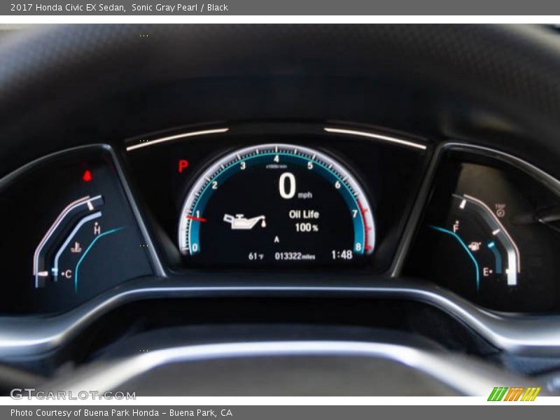 Sonic Gray Pearl / Black 2017 Honda Civic EX Sedan
