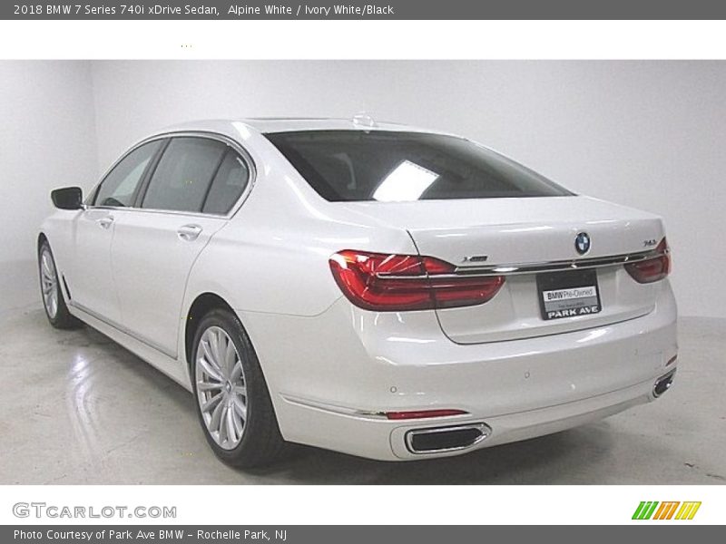 Alpine White / Ivory White/Black 2018 BMW 7 Series 740i xDrive Sedan