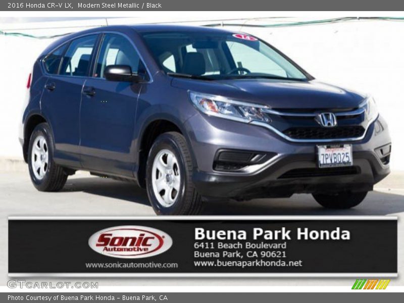 Modern Steel Metallic / Black 2016 Honda CR-V LX