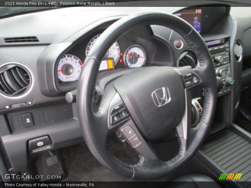 Polished Metal Metallic / Black 2013 Honda Pilot EX-L 4WD
