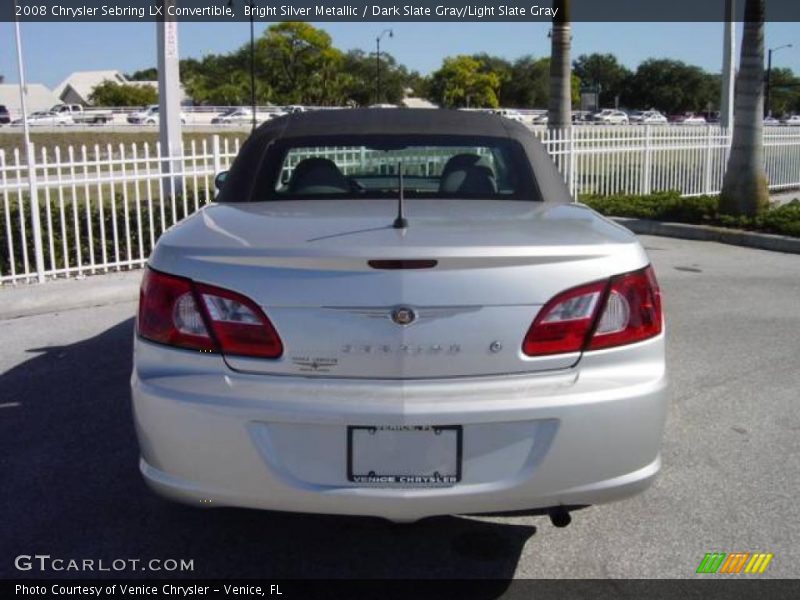 Bright Silver Metallic / Dark Slate Gray/Light Slate Gray 2008 Chrysler Sebring LX Convertible