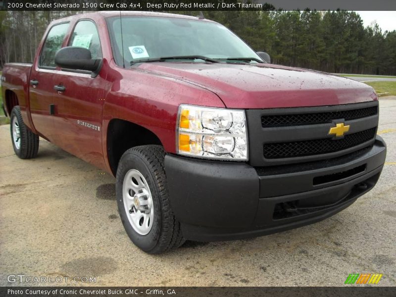 Deep Ruby Red Metallic / Dark Titanium 2009 Chevrolet Silverado 1500 Crew Cab 4x4