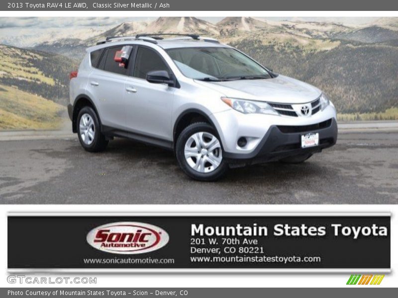 Classic Silver Metallic / Ash 2013 Toyota RAV4 LE AWD