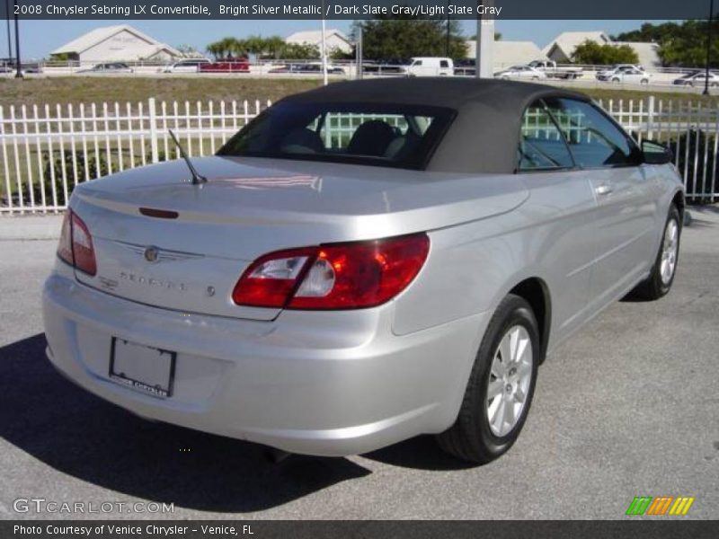 Bright Silver Metallic / Dark Slate Gray/Light Slate Gray 2008 Chrysler Sebring LX Convertible