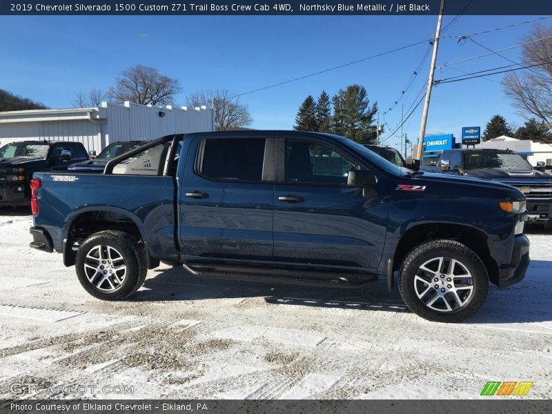 Northsky Blue Metallic / Jet Black 2019 Chevrolet Silverado 1500 Custom Z71 Trail Boss Crew Cab 4WD